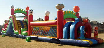 Inflatable obstacle course rentals in Central Texas, Waco TX obstacle course rentals, inflatable rentals, party rentals, bounce house rentals.