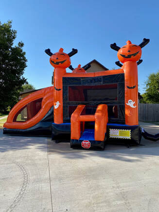 Halloween style bounce house rented in Waco, TX.