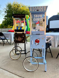 Popcorn machine rental for parties in Central Texas.