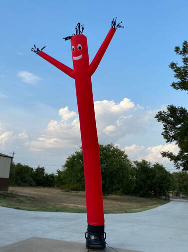 Inflatable Tube Man for rent in Central Texas.
